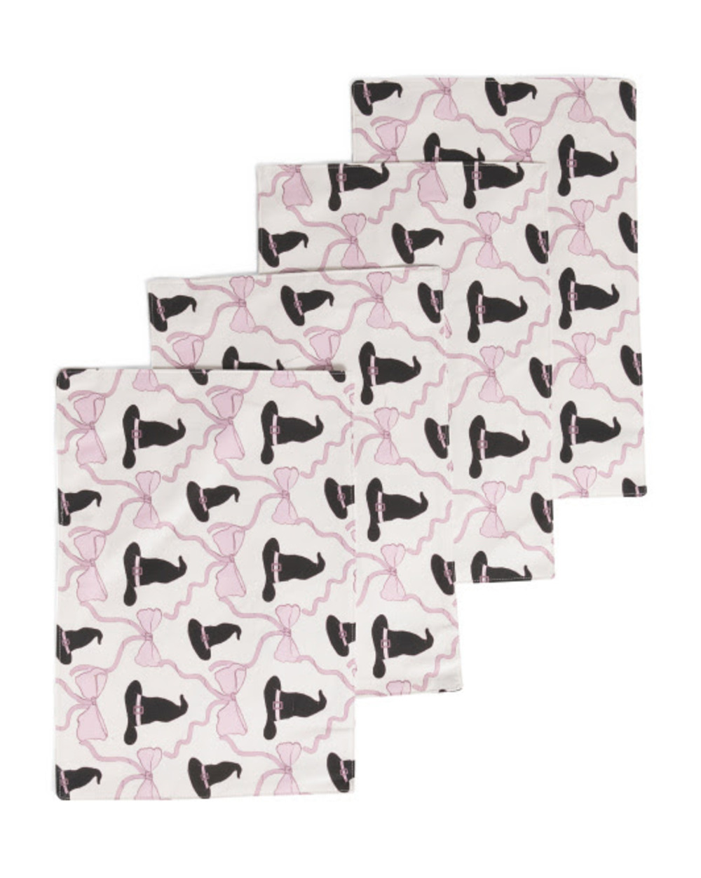 CUPCAKES & CASHMERE Set Of 4 Witch Hat Bow Placemats